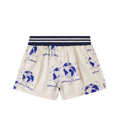 Mini Rodini Kids' Society Printed Wide-leg Pants In Multi