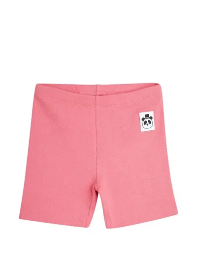 Mini Rodini Solid Bike Shorts (set Of Three) In Pink