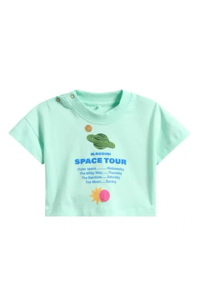 Mini Rodini Babies'  Space Tour Organic Cotton Graphic T-shirt In Multi