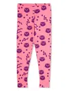 Mini Rodini Squiggly Cats Leggings In Pink