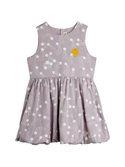 Mini Rodini Kids' Star-print Dress In Gray