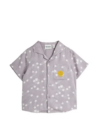 Mini Rodini Kids' Star-print Shirt In Purple