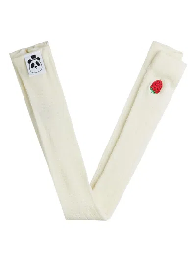 Mini Rodini Kids' Strawberry Pointelle Tights In Gray