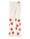 Mini Rodini Strawberry-print Leggings In White