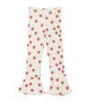 Mini Rodini Outlined Hearts Cotton-blend Flared Pants In White