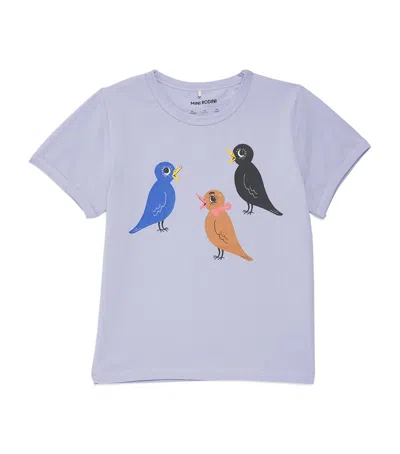 MINI RODINI STRETCH-ORGANIC COTTON THREE BIRDS T-SHIRT