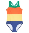 Mini Rodini Stripe Swimsuit In Multi