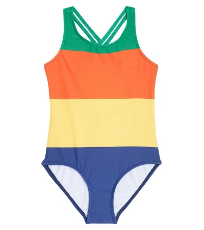 Mini Rodini Kids' Stripe Swimsuit In Multi