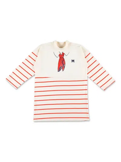 Mini Rodini Kids' Striped Dress In White