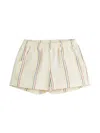 Mini Rodini Striped Elasticated-waist Shorts In Neutrals