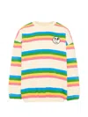 Mini Rodini Striped Graphic Patch Sweatshirt In Multi