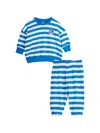 Mini Rodini Striped-pattern Tracksuit Set In Blue