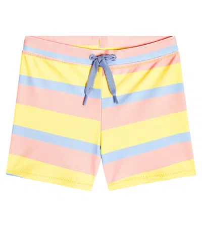 Mini Rodini Kids' Striped Swim Shorts In Multi