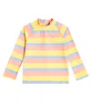 Mini Rodini Striped Swim Top In Multi