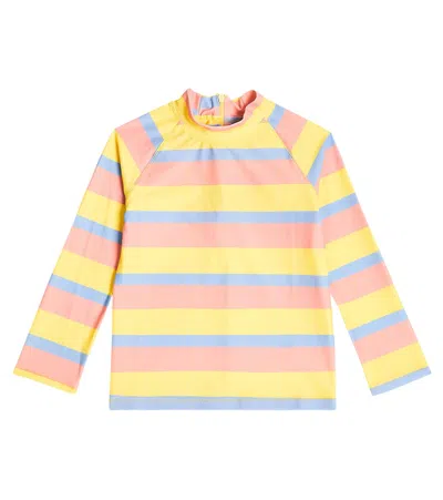 Mini Rodini Kids' Striped Swim Top In Multi