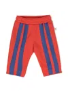 Mini Rodini Striped Tracksuit Bottoms In Red