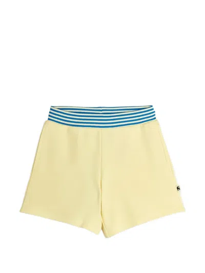 Mini Rodini Kids' Striped-pattern Shorts In Yellow
