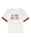 Mini Rodini Super Sporty Organic Cotton T-shirt In White