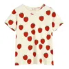 Shop Mini Rodini T-shirt Baby Girl In Cotone Organico Stampato In White
