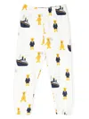Mini Rodini Teddy Bear-print Cotton Track Pants In White