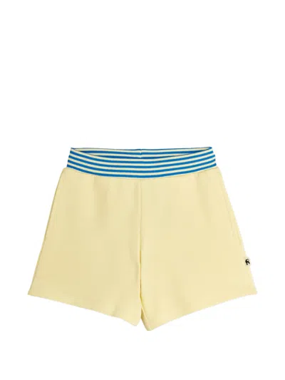 Mini Rodini Kids' To The Moon Striped Waistband Shorts In Multi