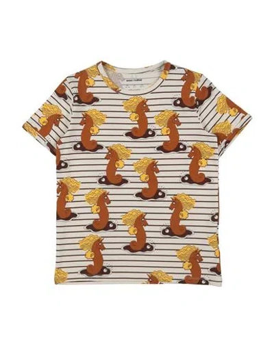 Mini Rodini Babies'  Toddler Boy T-shirt Ivory Size 6 Organic Cotton, Elastane In White