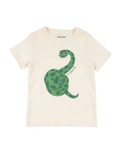Mini Rodini Babies'  Toddler Boy T-shirt Cream Size 7 Organic Cotton In White