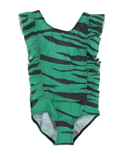 Mini Rodini Babies'  Toddler Girl One-piece Swimsuit Green Size 3 Polyamide, Elastane