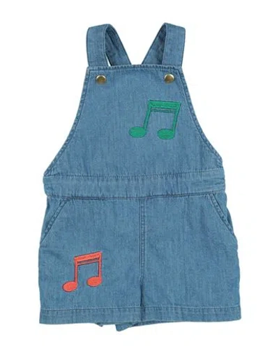 Mini Rodini Babies'  Toddler Girl Overalls Blue Size 7 Organic Cotton