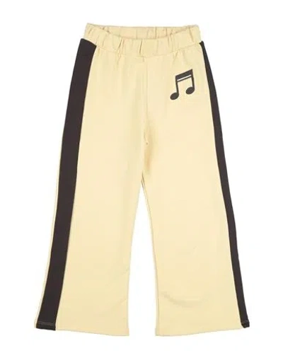 Mini Rodini Babies'  Toddler Girl Pants Pastel Yellow Size 7 Organic Cotton In Brown