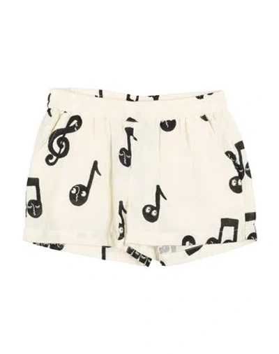 Mini Rodini Babies'  Toddler Girl Shorts & Bermuda Shorts Cream Size 7 Organic Cotton In Multi