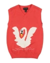 Mini Rodini Toddler Girl Sweater Tomato Red Size 6 Cotton In Red