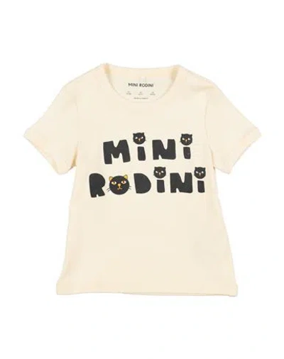 Mini Rodini Babies'  Toddler Girl T-shirt Ivory Size 7 Cotton In White