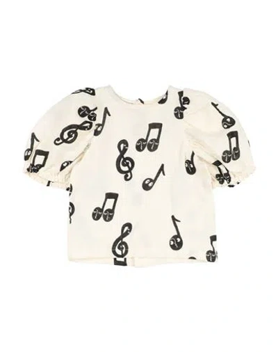 Mini Rodini Babies'  Toddler Girl Top Cream Size 7 Organic Cotton In Multi