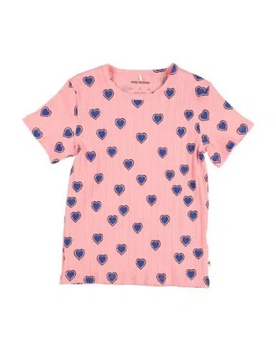 Mini Rodini Babies'  Toddler Girl T-shirt Salmon Pink Size 5 Organic Cotton In Multi