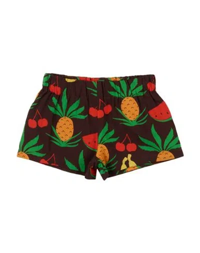 Mini Rodini Babies'  Toddler Shorts & Bermuda Shorts Dark Brown Size 7 Cotton
