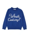 Mini Rodini Intarsia Wool And Cotton Sweater In Blue