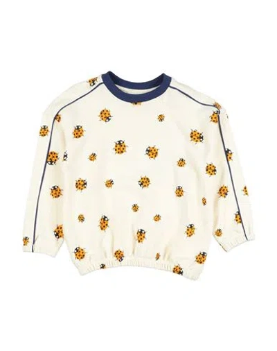 Mini Rodini Babies'  Toddler Sweatshirt Cream Size 7 Organic Cotton In Multi