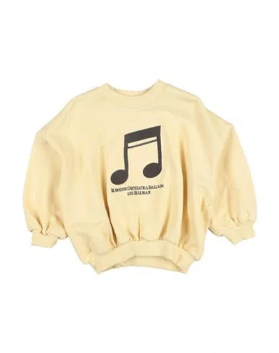 Mini Rodini Babies'  Toddler Sweatshirt Pastel Yellow Size 3 Organic Cotton In Brown