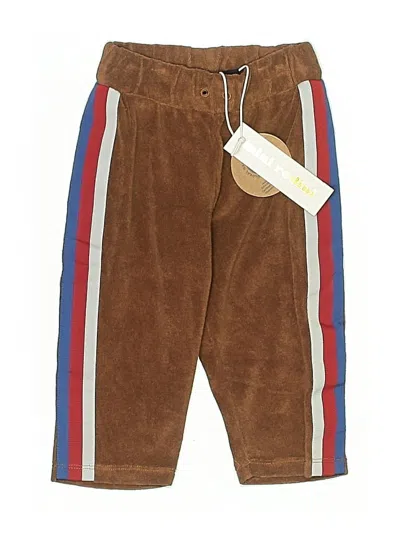 Mini Rodini Kids' Track Pants In Brown