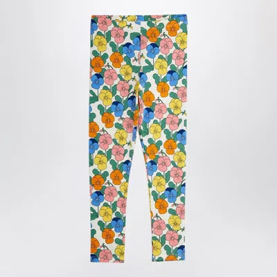 Mini Rodini Violas Organic Cotton Leggings In Multi
