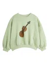 Mini Rodini Violin-print Sweatshirt In Green
