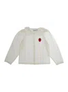 Mini Rodini Strawberry-embroidered Blouse In White