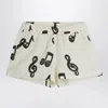 Mini Rodini The Note Muslin Shorts In White
