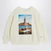 Mini Rodini White Sweatshirt With Municipal Print In White