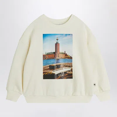 Mini Rodini White Sweatshirt With Municipal Print