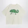 Mini Rodini White T-shirt With Lizard Print In White