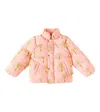 Mini Rodini Floral-print Down Jacket In Pink