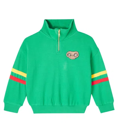 Mini Rodini Kids' X E. T. Cotton Jersey Sweatshirt In Green