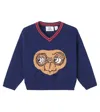 Mini Rodini X E. T. Intarsia Cotton Sweater In Blue